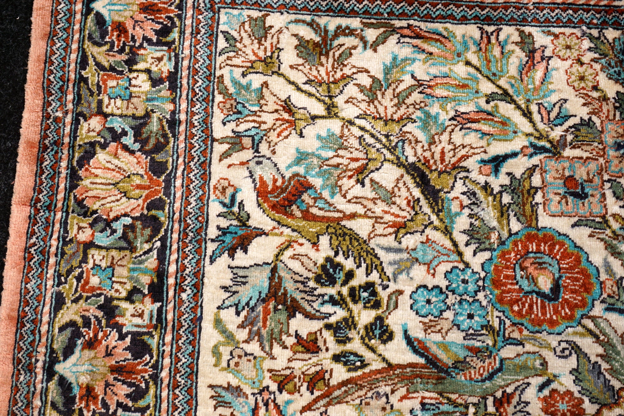 China Ghom Seidenteppich 94 x 63 cm Seide