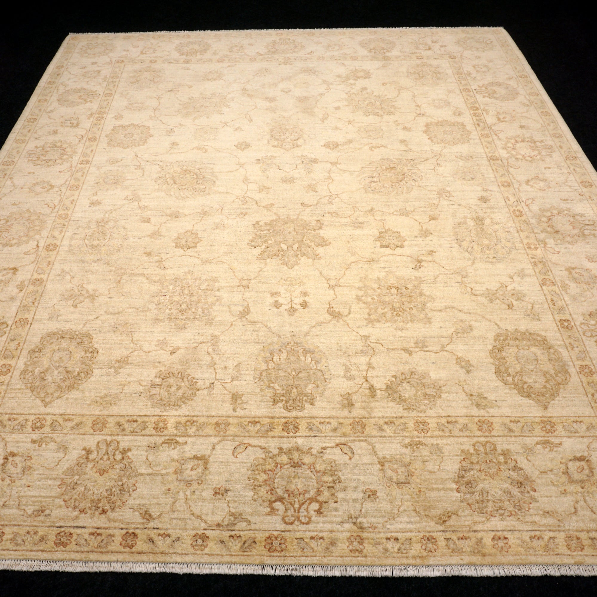 Ziegler Sandfarbe 293 x 250 cm Orient Teppich Handgeknüpft