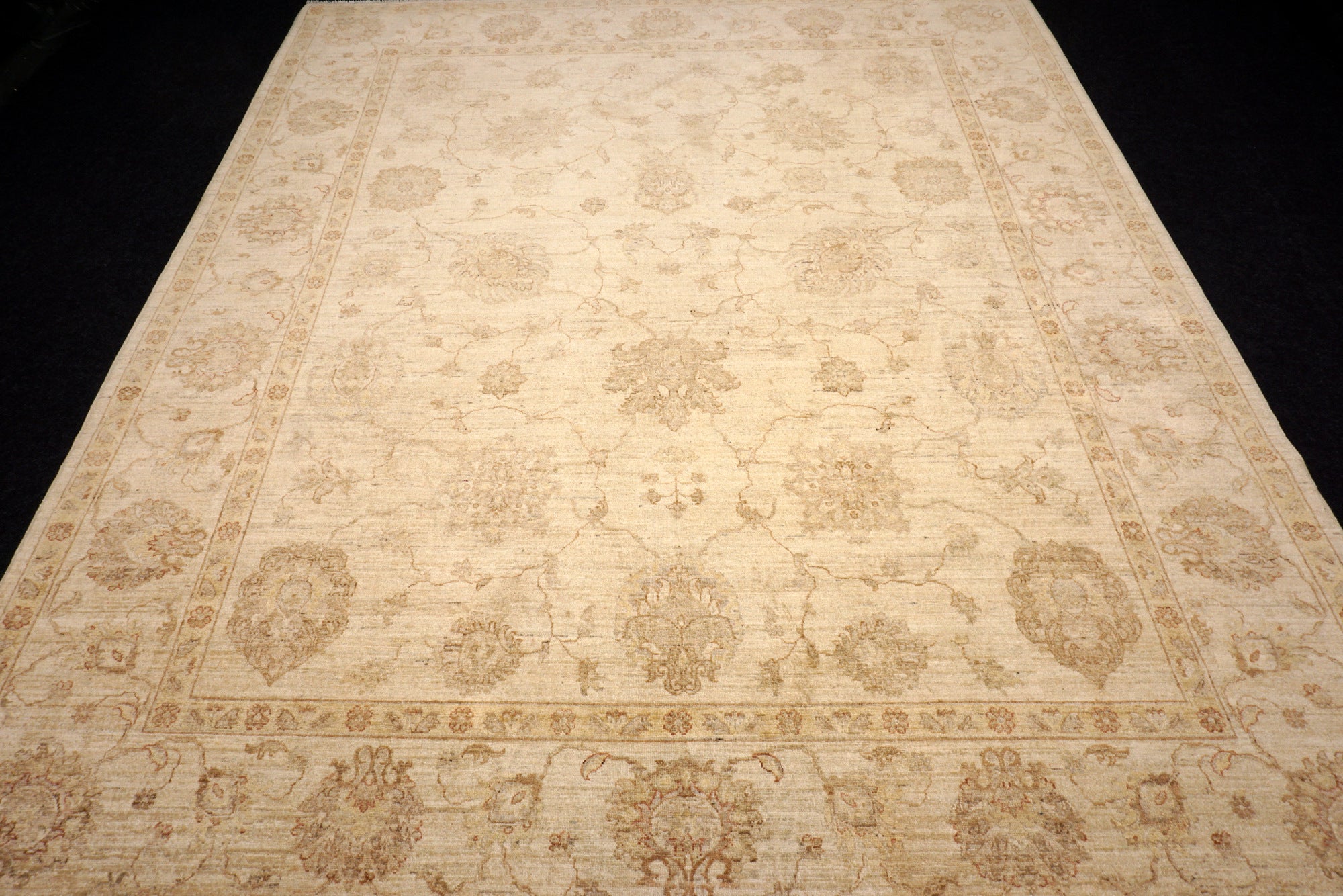 Ziegler Sandfarbe 293 x 250 cm Orient Teppich Handgeknüpft