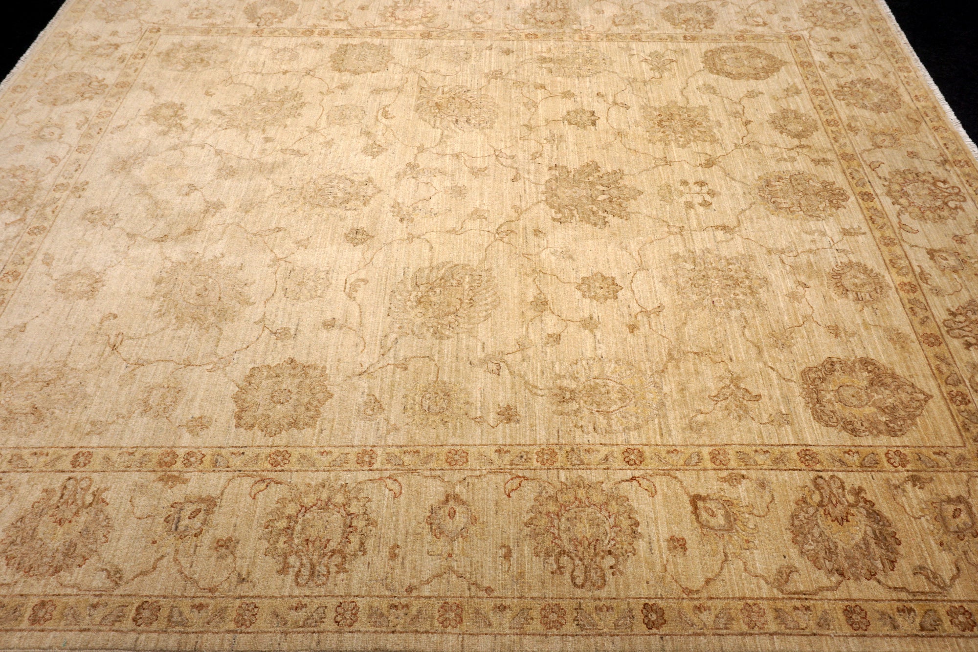 Ziegler Sandfarbe 293 x 250 cm Orient Teppich Handgeknüpft