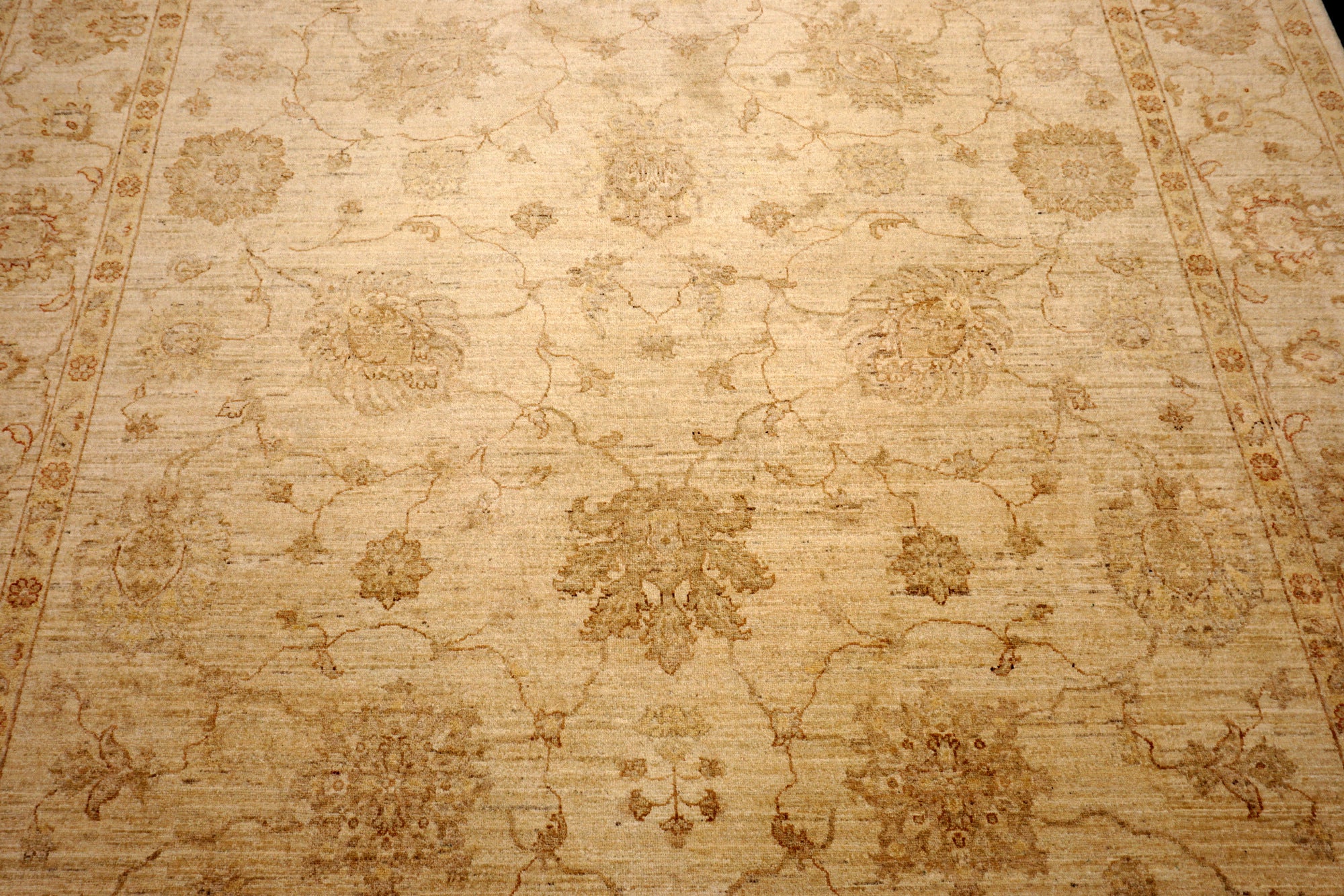 Ziegler Sandfarbe 293 x 250 cm Orient Teppich Handgeknüpft
