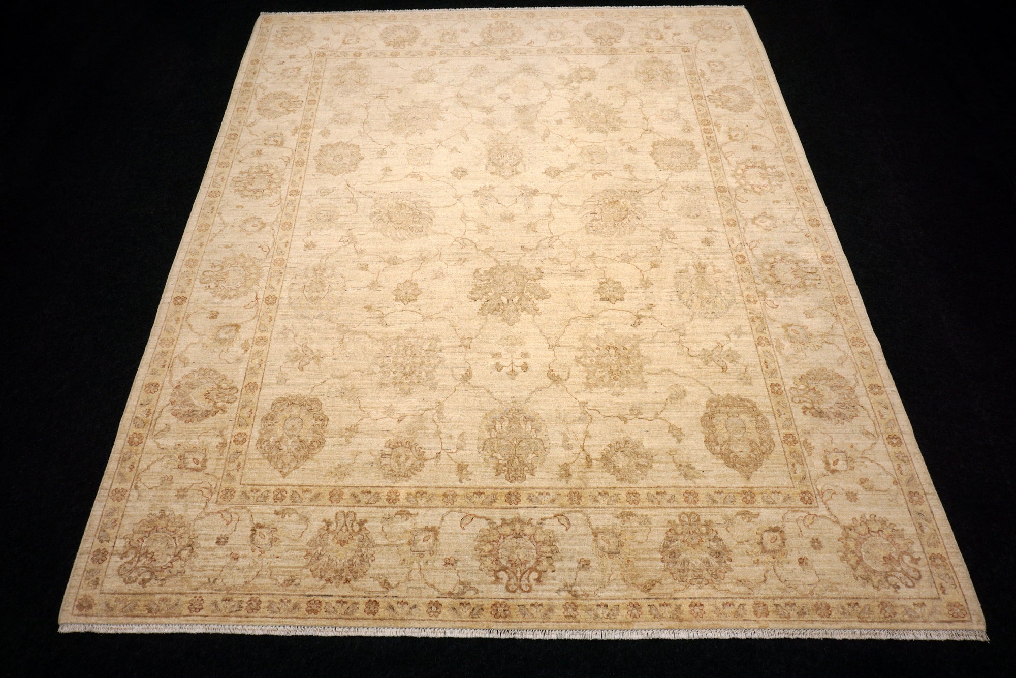 Ziegler Sandfarbe 293 x 250 cm Orient Teppich Handgeknüpft