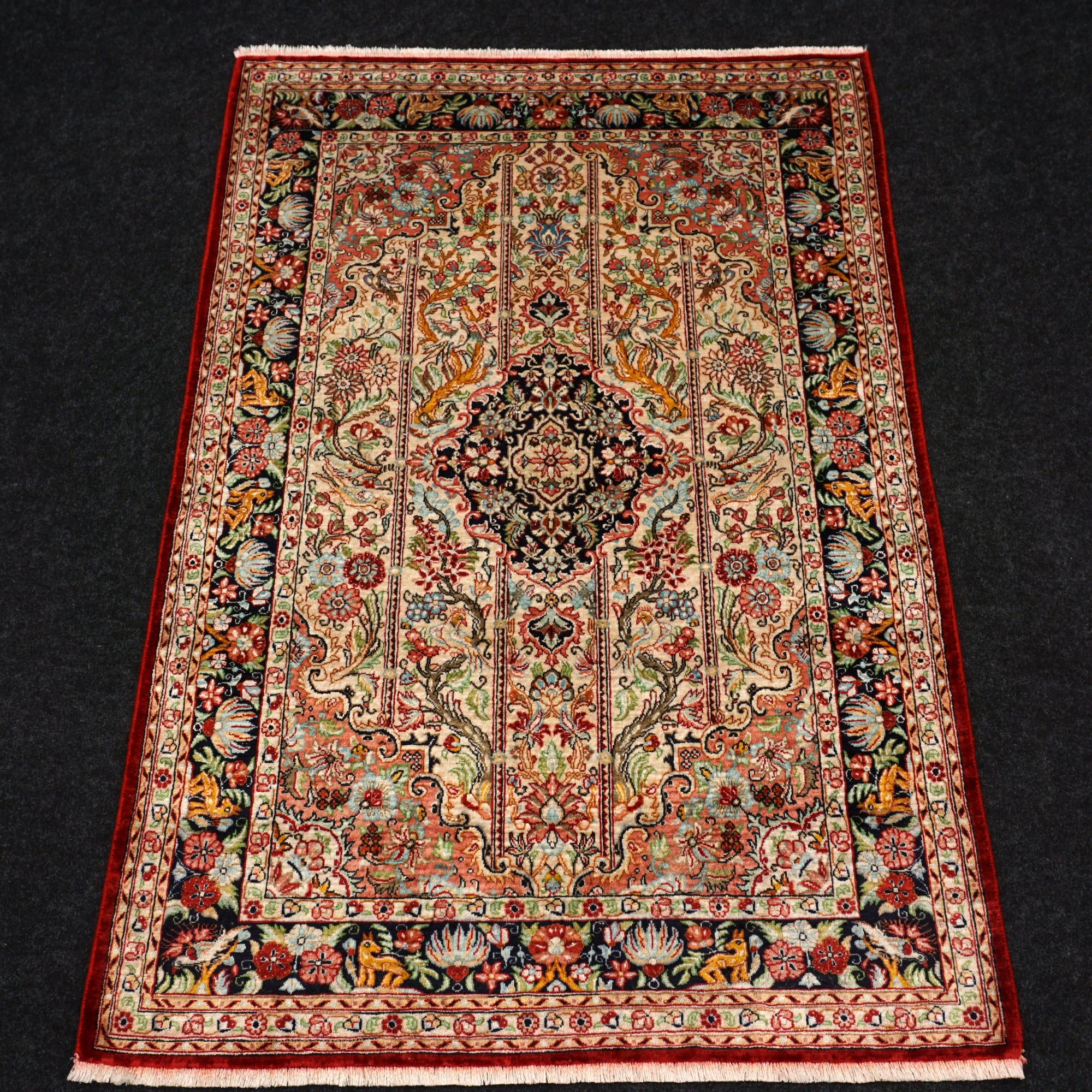 Seidenteppich Ghom 115 x 76 cm Handgeknüpft