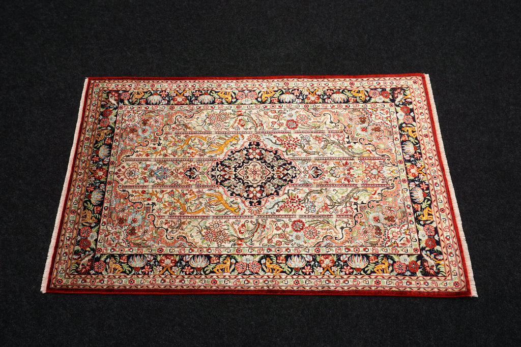 Seidenteppich Ghom 115 x 76 cm Handgeknüpft
