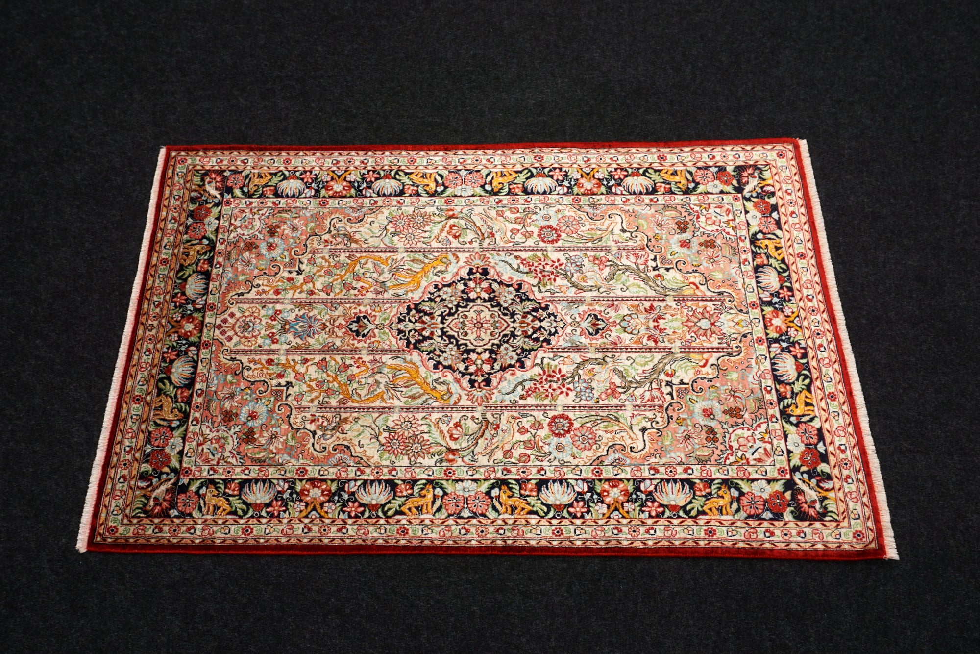 Seidenteppich Ghom 115 x 76 cm Handgeknüpft