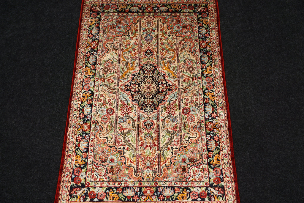 Seidenteppich Ghom 115 x 76 cm Handgeknüpft