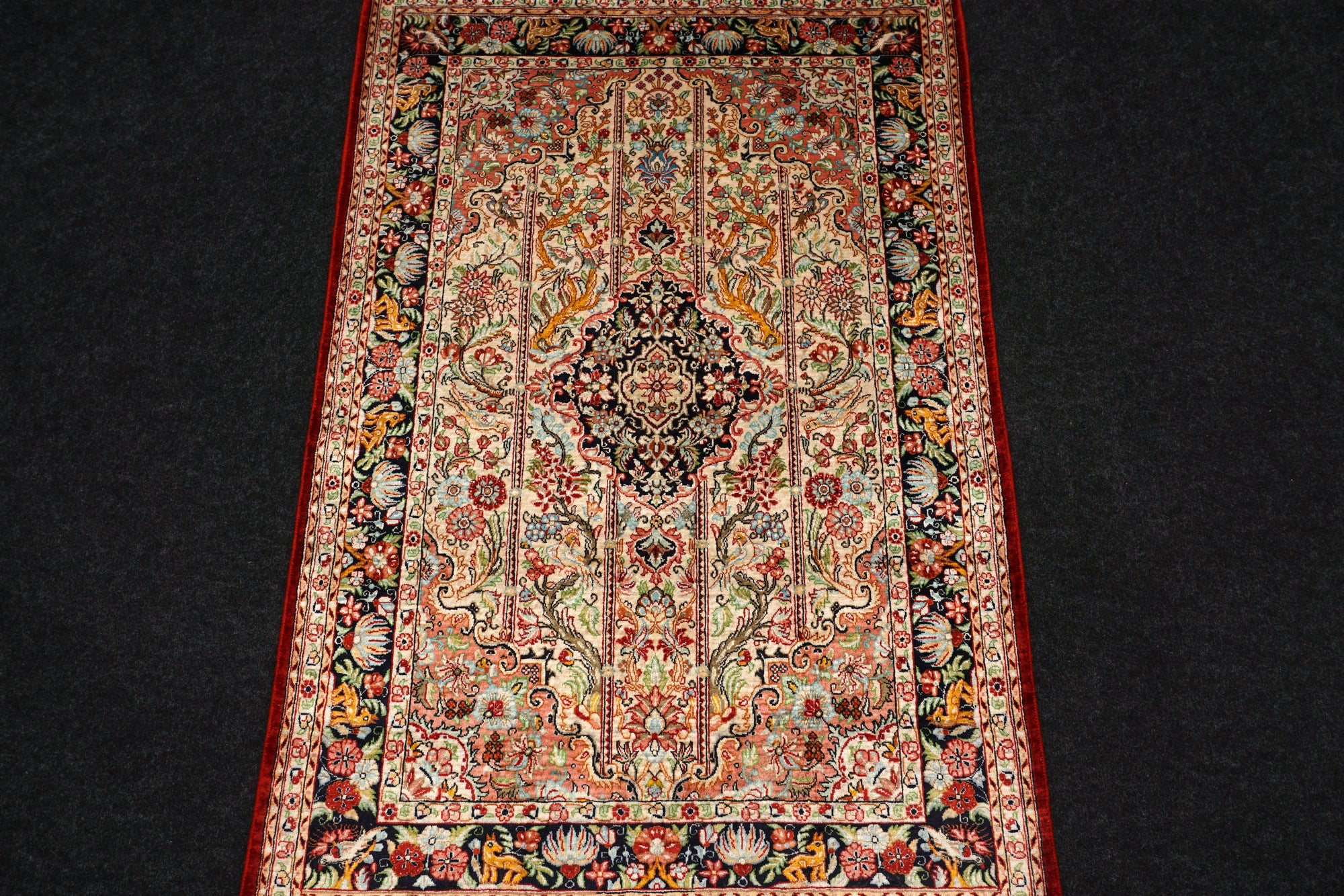 Seidenteppich Ghom 115 x 76 cm Handgeknüpft