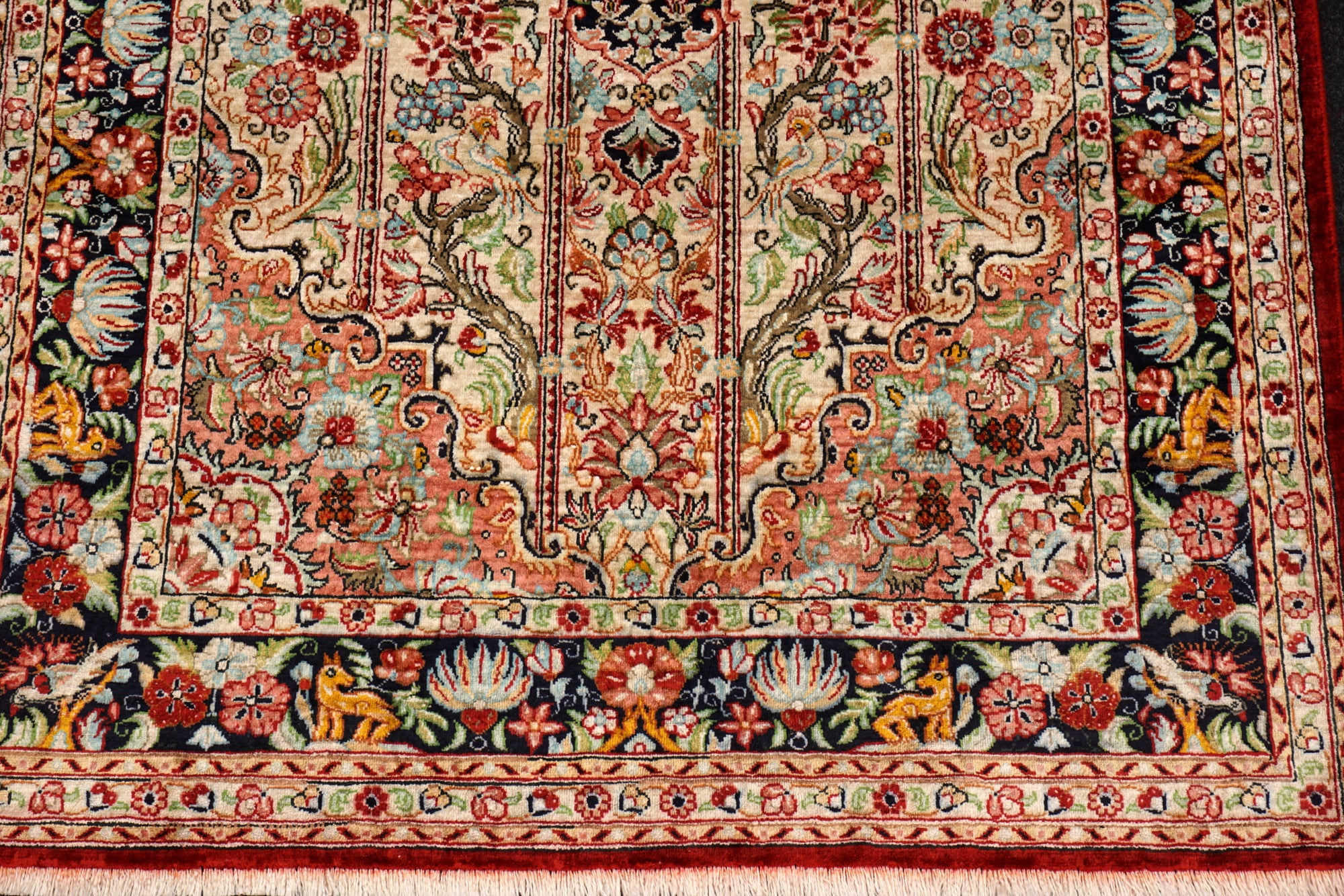 Seidenteppich Ghom 115 x 76 cm Handgeknüpft