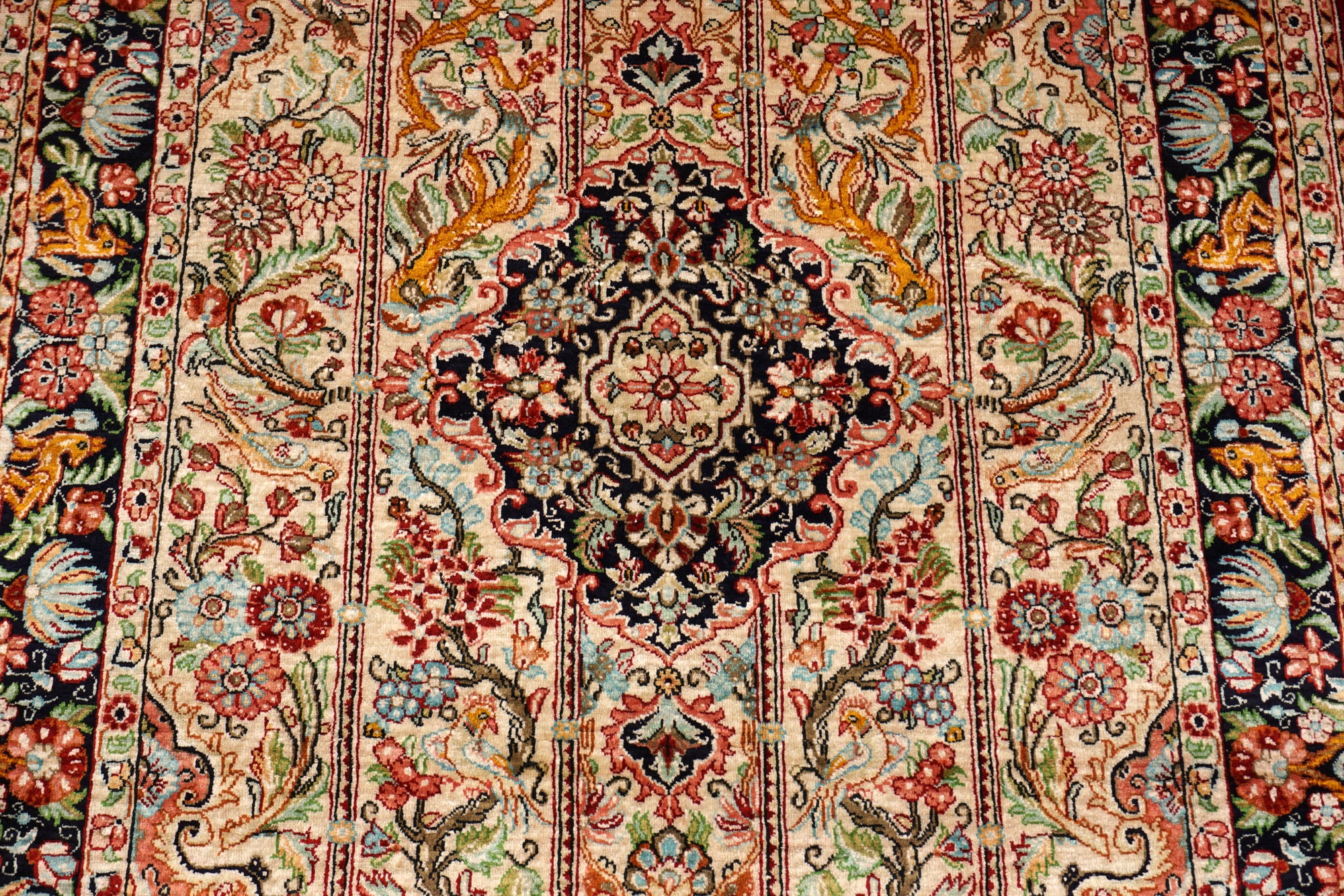 Seidenteppich Ghom 115 x 76 cm Handgeknüpft