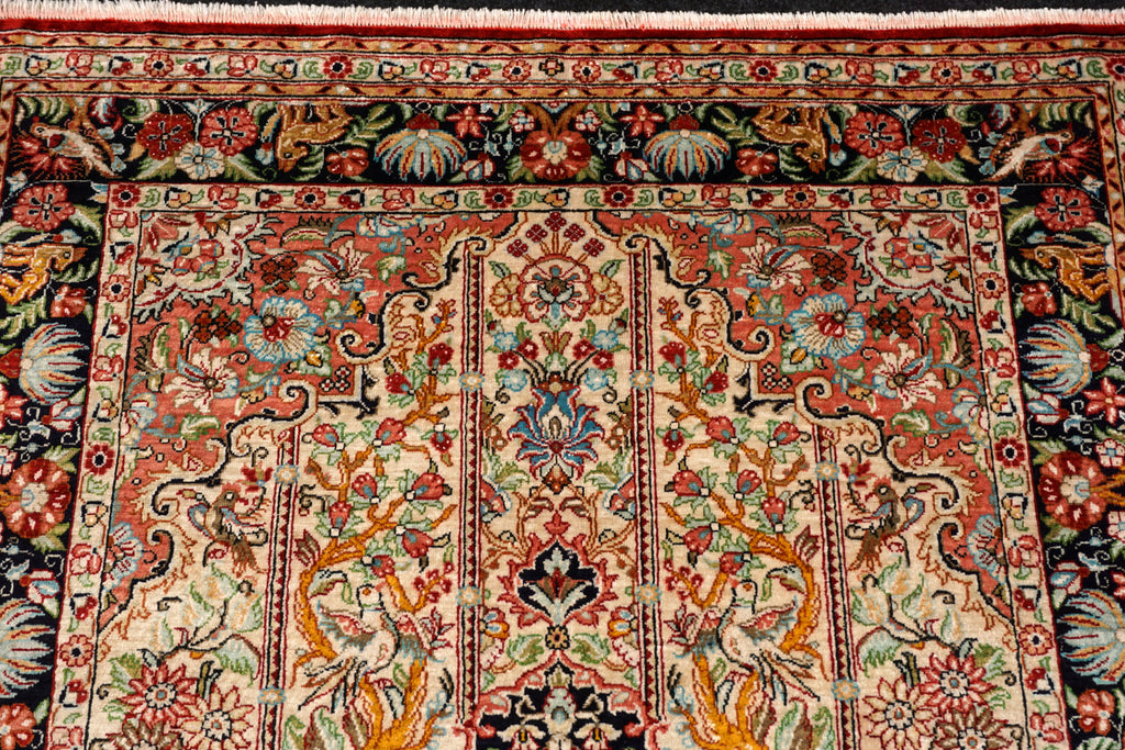 Seidenteppich Ghom 115 x 76 cm Handgeknüpft