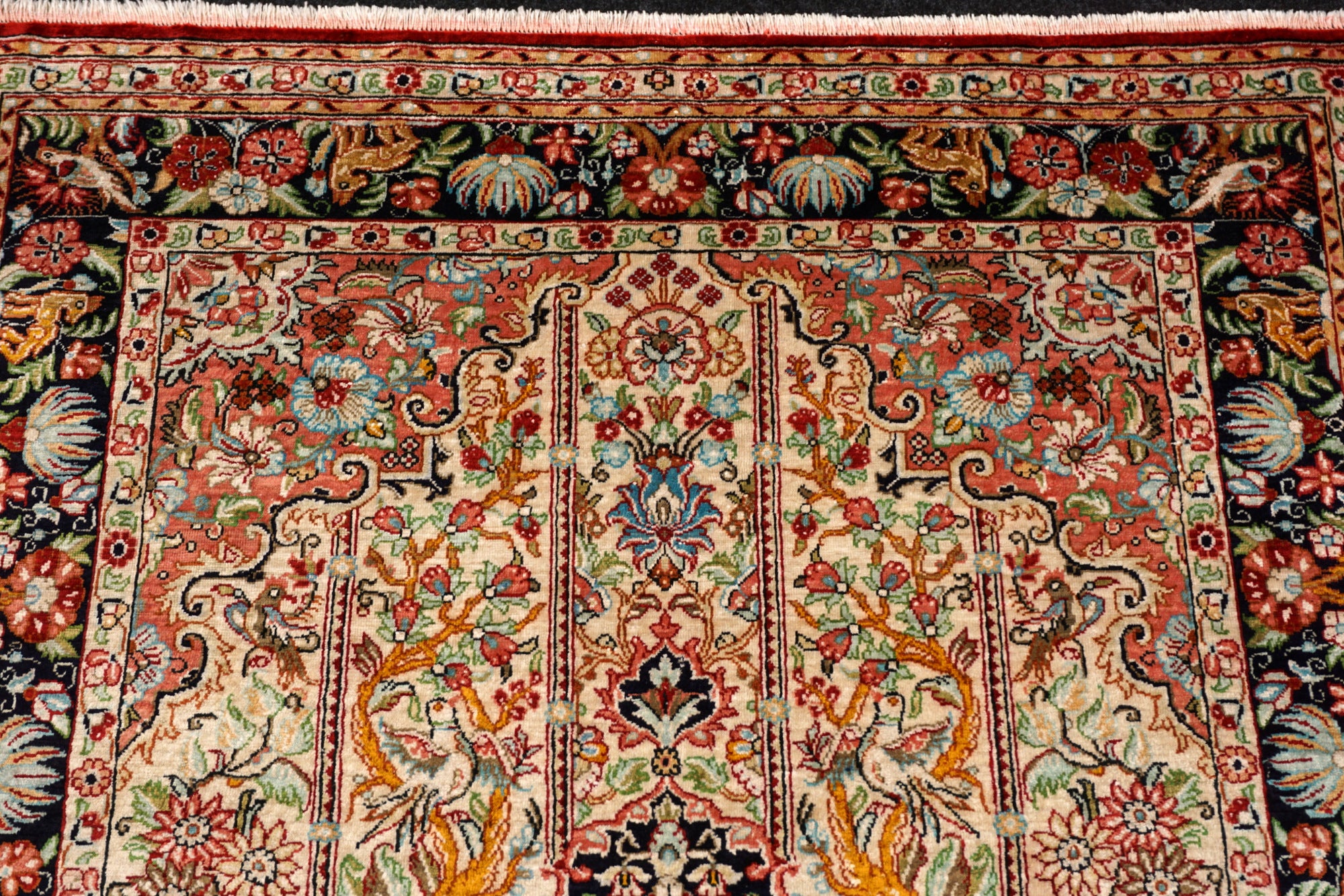 Seidenteppich Ghom 115 x 76 cm Handgeknüpft