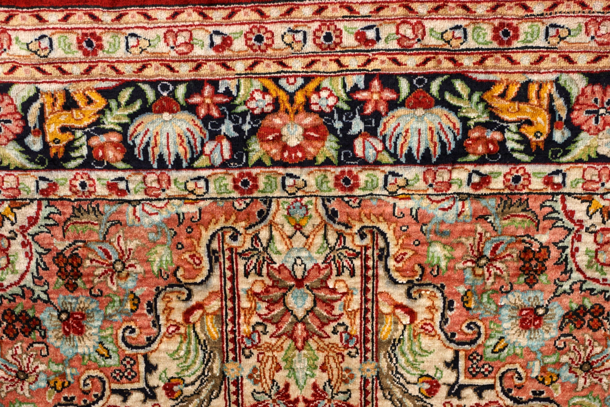 Seidenteppich Ghom 115 x 76 cm Handgeknüpft