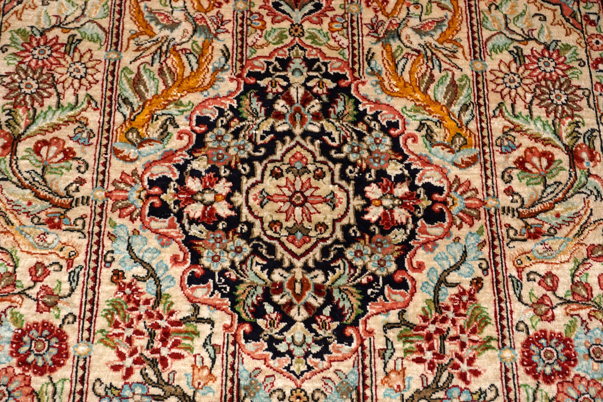 Seidenteppich Ghom 115 x 76 cm Handgeknüpft