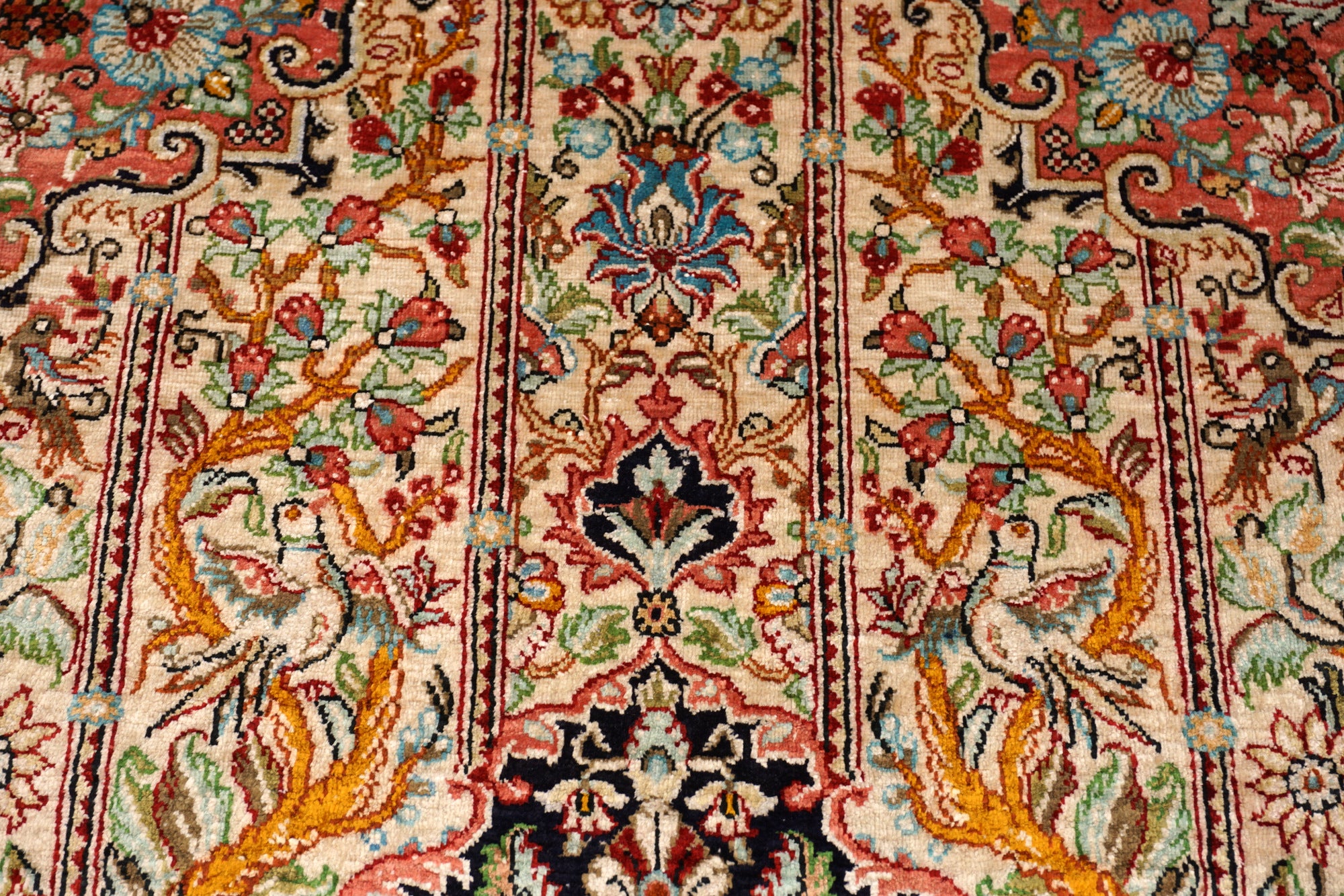 Seidenteppich Ghom 115 x 76 cm Handgeknüpft