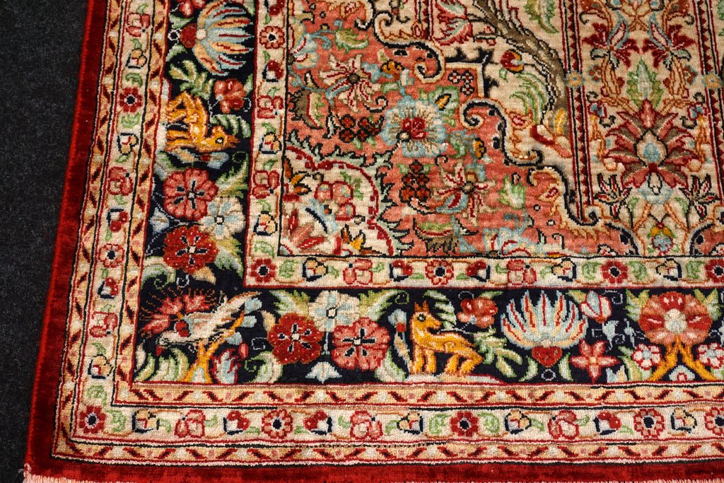 Seidenteppich Ghom 115 x 76 cm Handgeknüpft