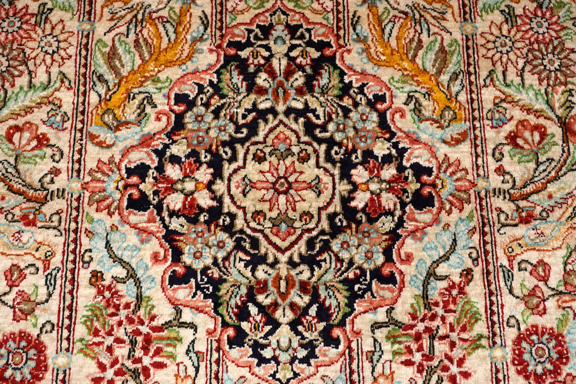 Seidenteppich Ghom 115 x 76 cm Handgeknüpft