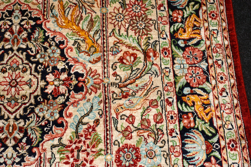 Seidenteppich Ghom 115 x 76 cm Handgeknüpft