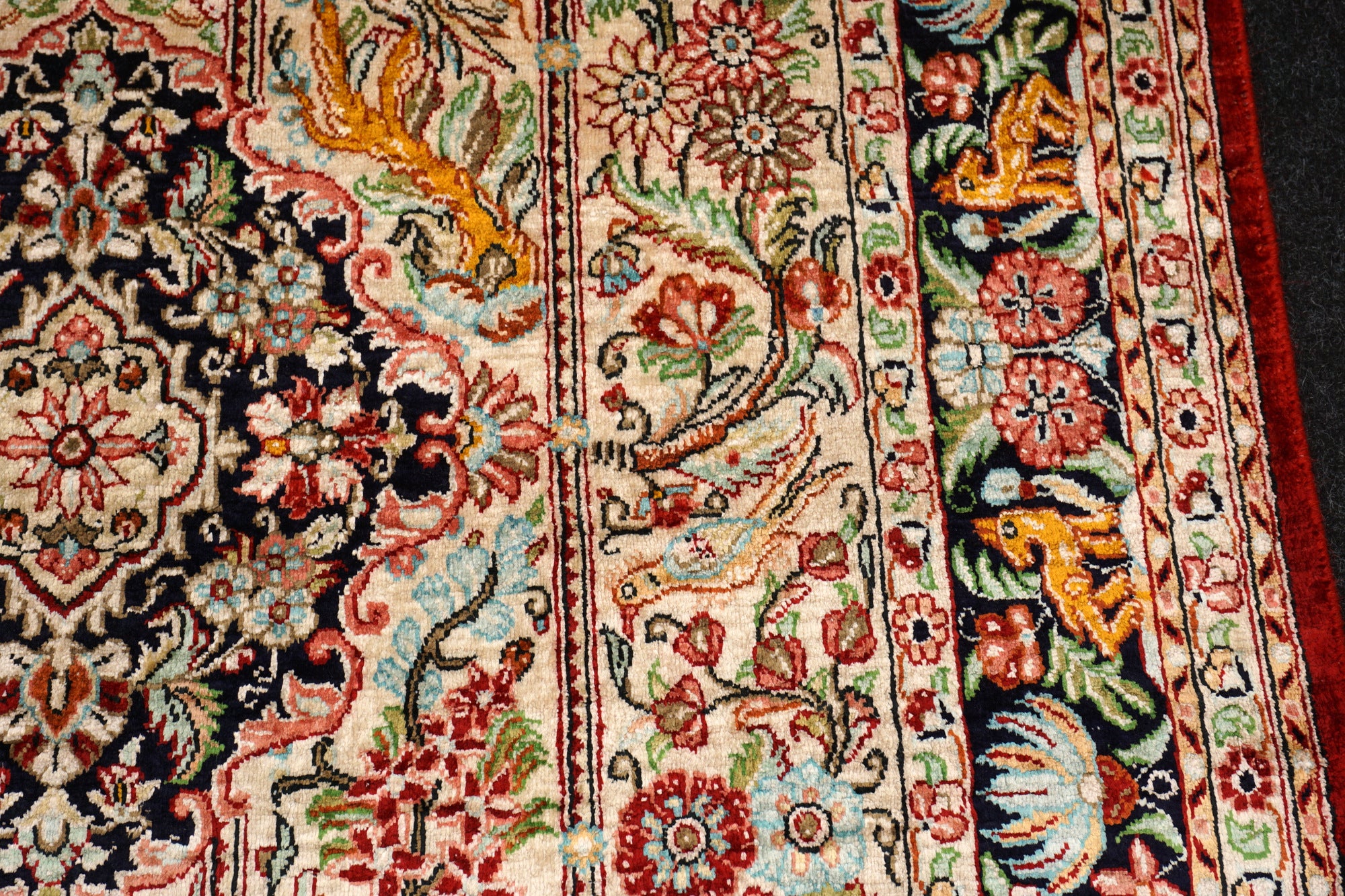 Seidenteppich Ghom 115 x 76 cm Handgeknüpft