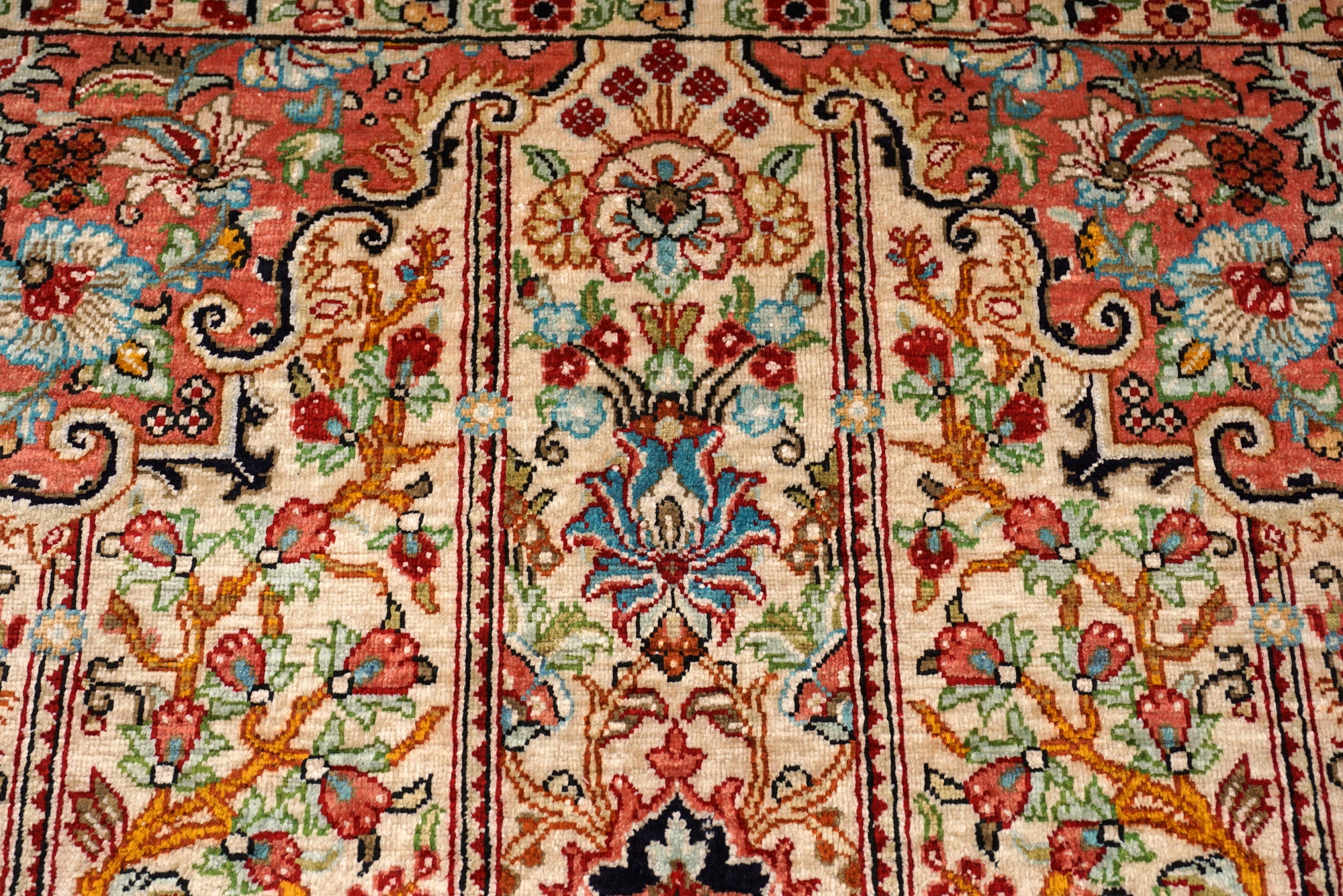 Seidenteppich Ghom 115 x 76 cm Handgeknüpft