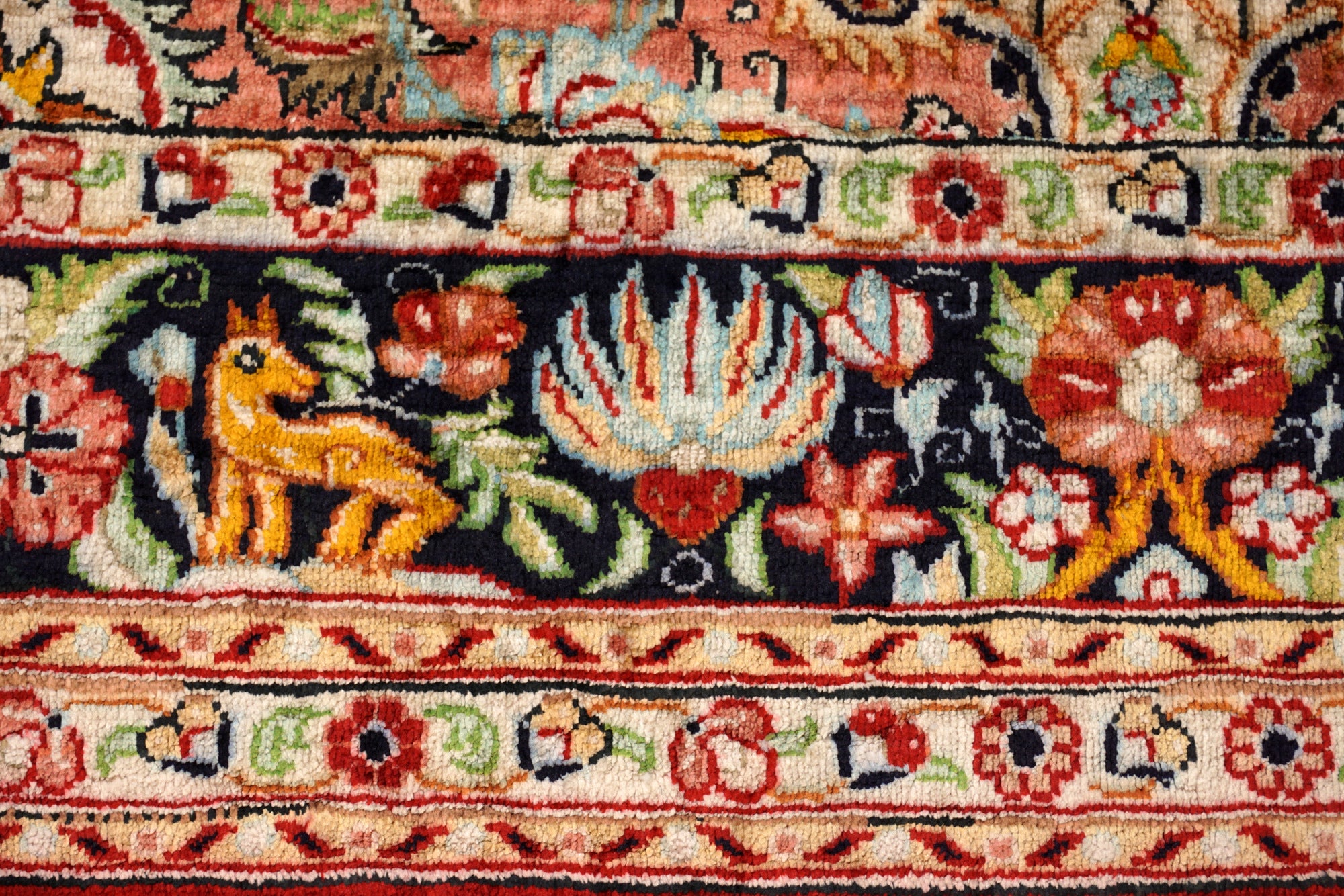 Seidenteppich Ghom 115 x 76 cm Handgeknüpft