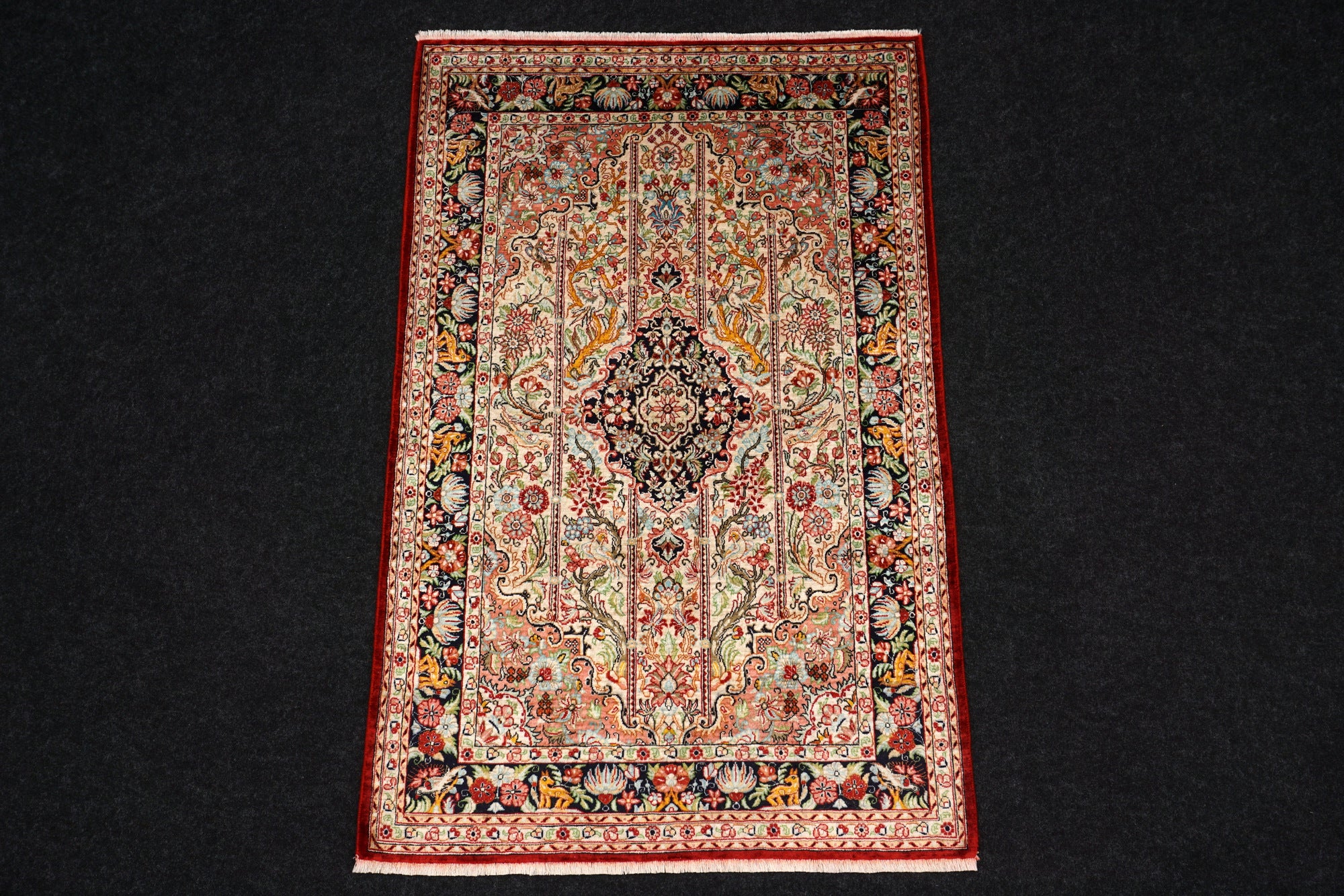 Seidenteppich Ghom 115 x 76 cm Handgeknüpft