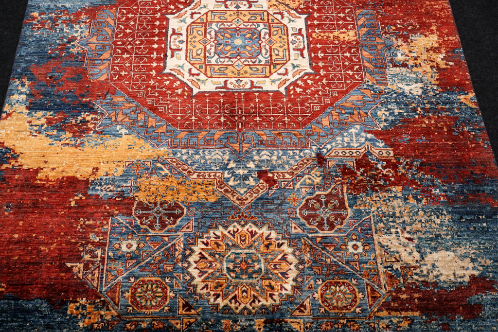 Afghanischer Mamlouk Designteppich aus Hochlandwolle