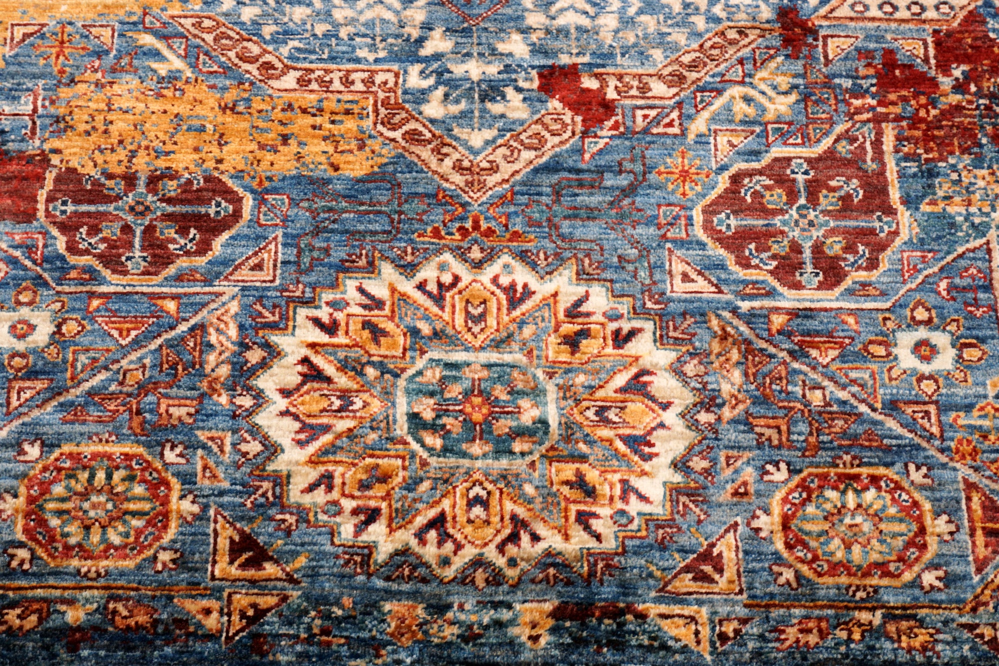 Afghanischer Mamlouk Designteppich aus Hochlandwolle