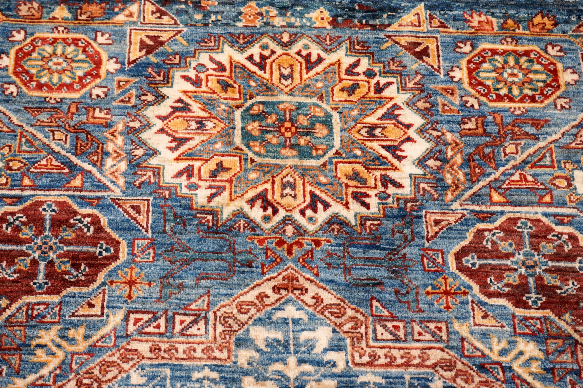 Afghanischer Mamlouk Designteppich aus Hochlandwolle