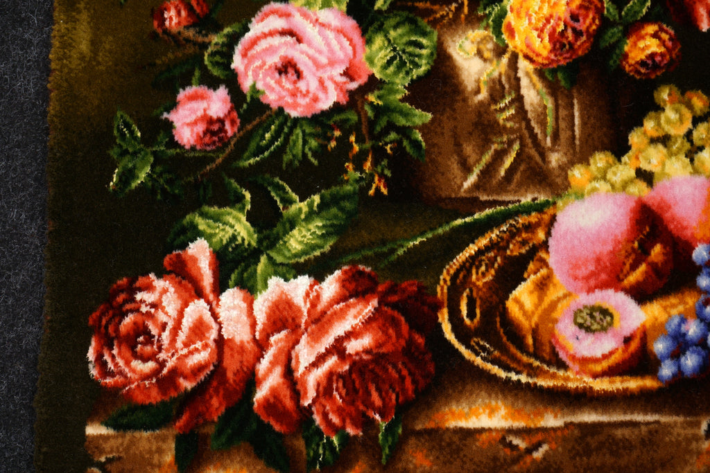 Täbriz Blumenstrauß Teppich 70 x 50 cm Perserteppich Handgeknüpft