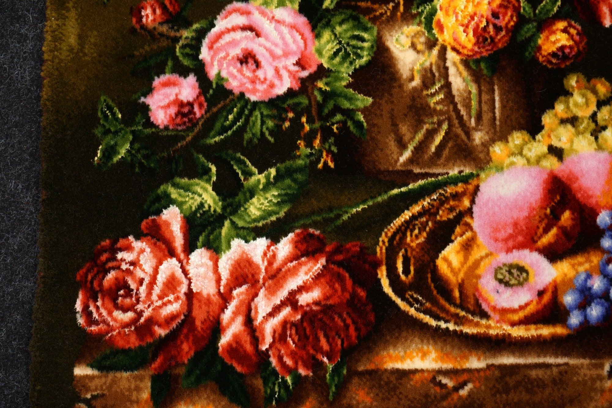 Täbriz Blumenstrauß Teppich 70 x 50 cm Perserteppich Handgeknüpft