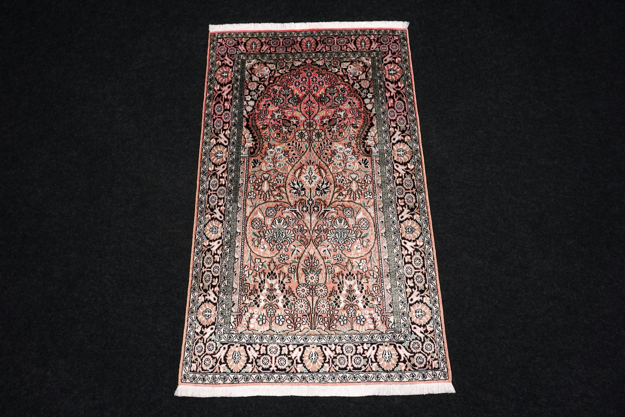Ghom Kashmir 150 x 89 cm Orient Teppich Seidenteppich Handgeknüpft