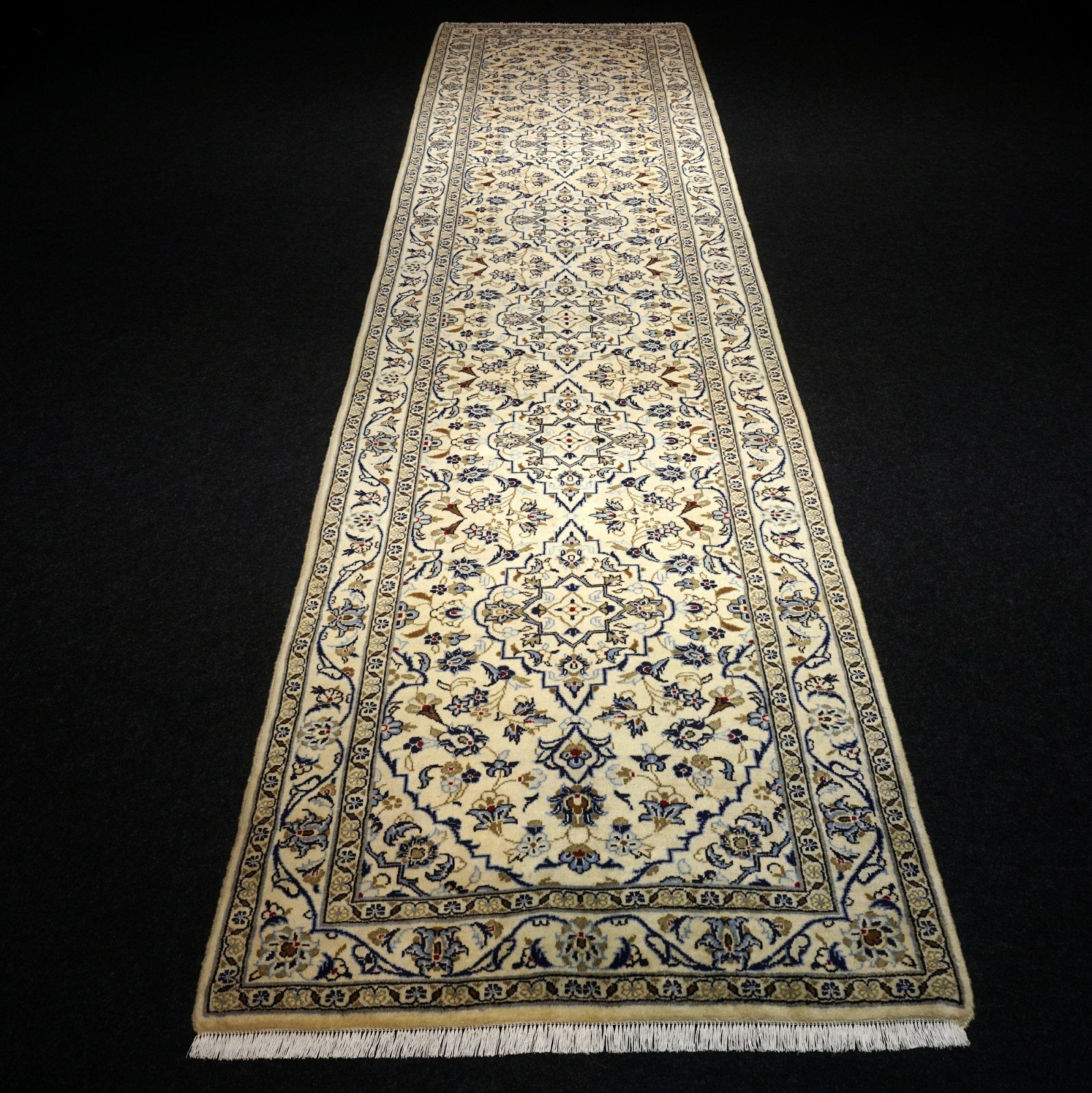 Keschan Läufer 406 x 102 cm Beige Perserteppich