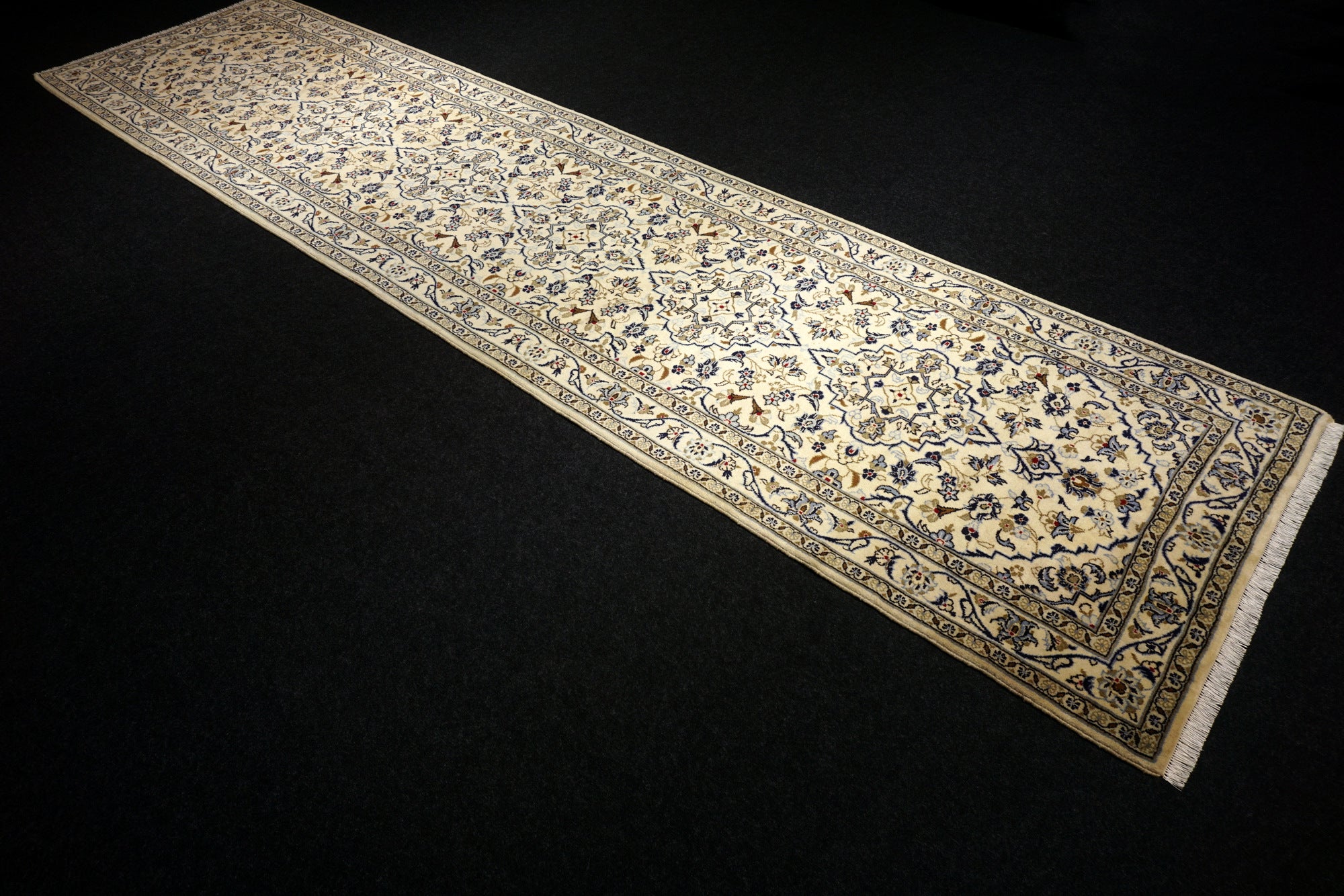 Keschan Läufer 406 x 102 cm Beige Perserteppich