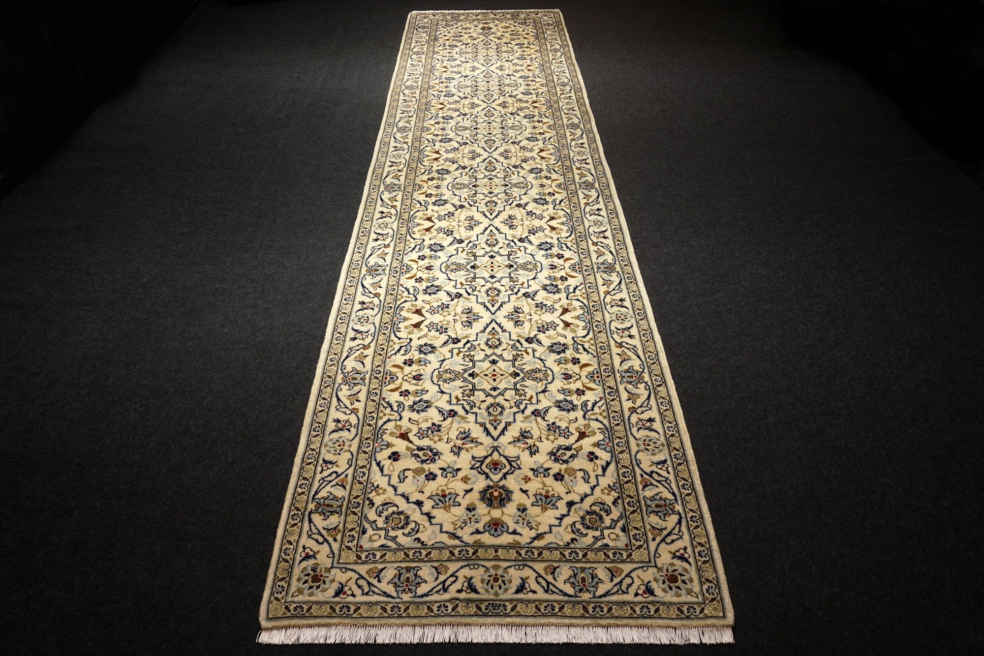 Keschan Läufer 406 x 102 cm Beige Perserteppich