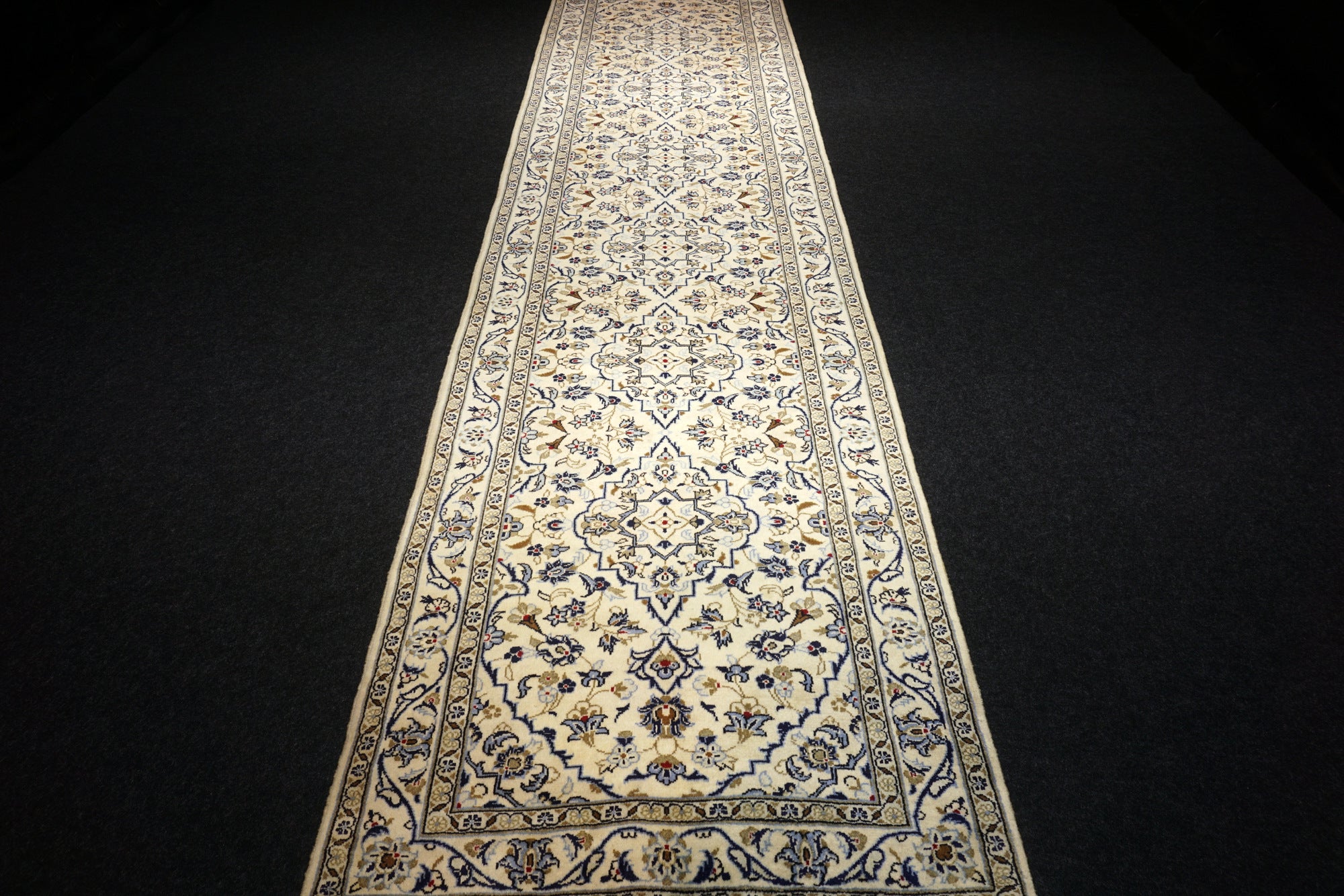 Keschan Läufer 406 x 102 cm Beige Perserteppich