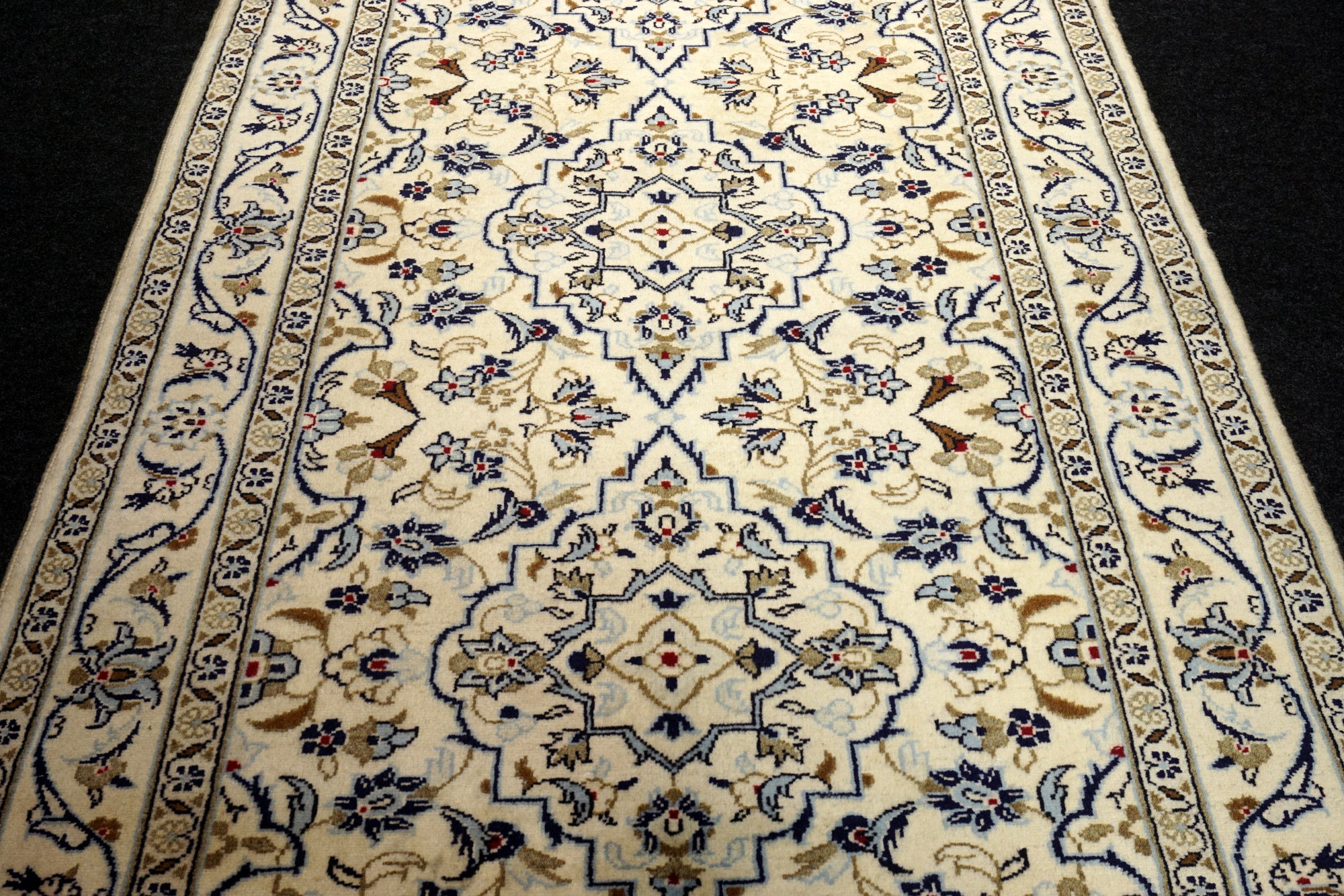 Keschan Läufer 406 x 102 cm Beige Perserteppich