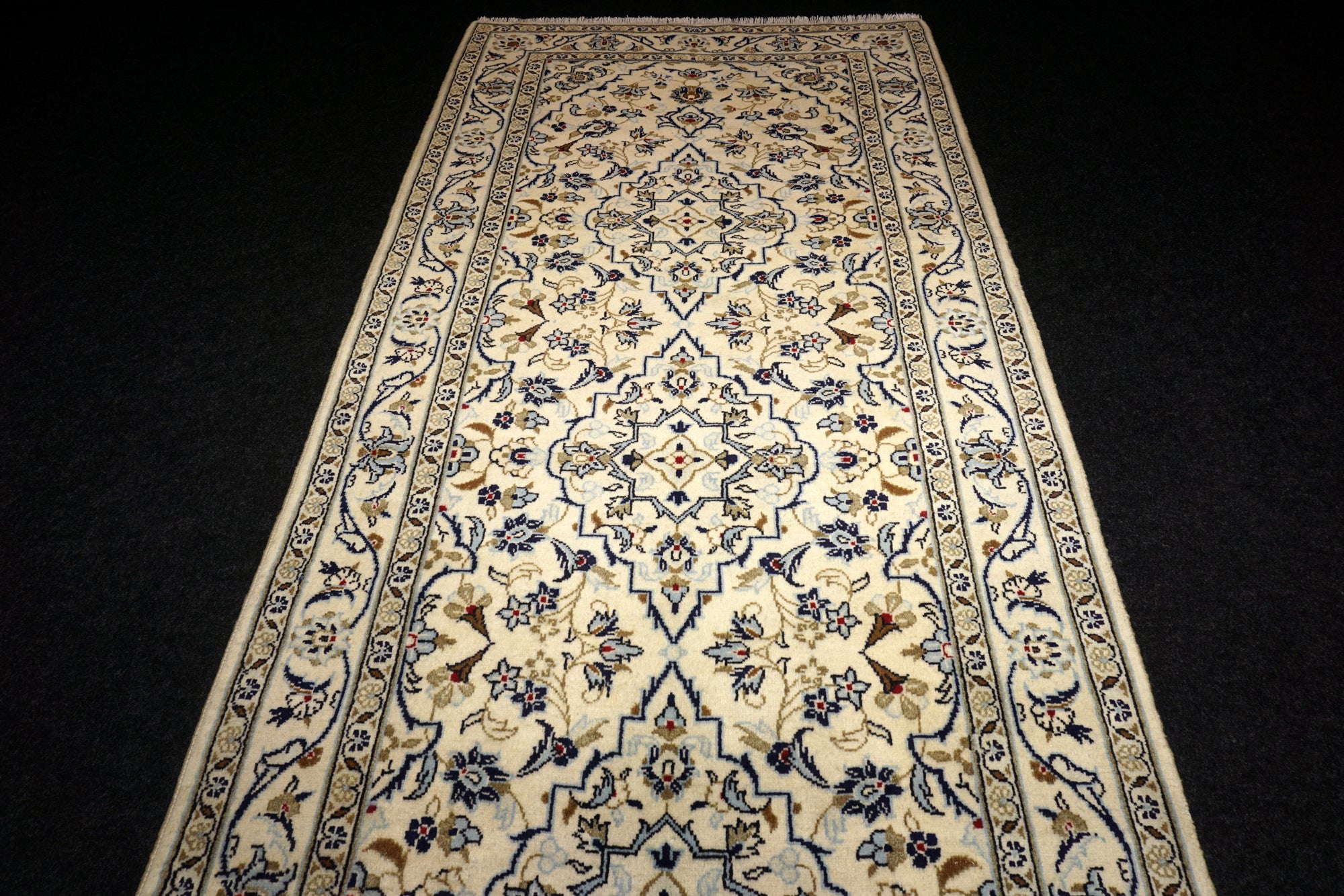 Keschan Läufer 406 x 102 cm Beige Perserteppich