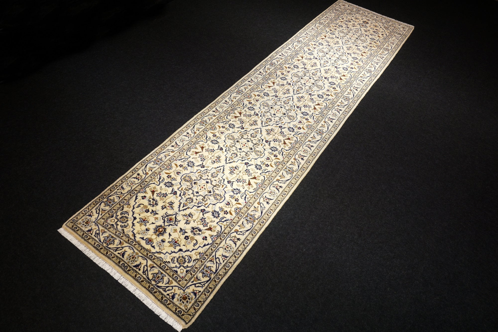 Keschan Läufer 406 x 102 cm Beige Perserteppich
