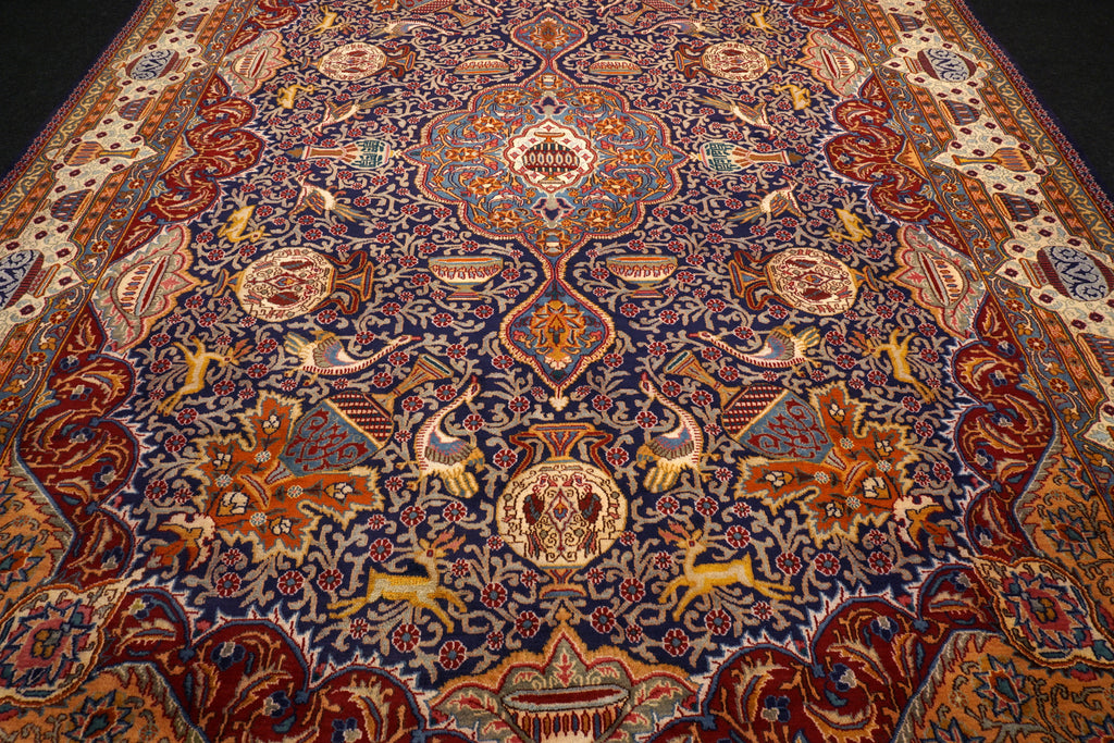 Kaschmar Teppich 390 x 293 cm Bilder Dunkelblau