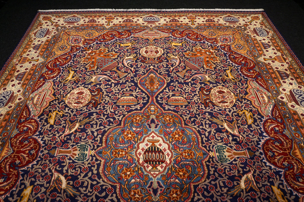 Kaschmar Teppich 390 x 293 cm Bilder Dunkelblau