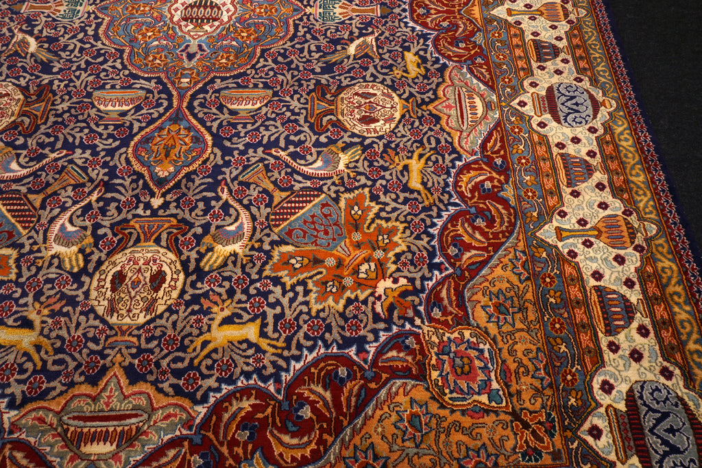 Kaschmar Teppich 390 x 293 cm Bilder Dunkelblau