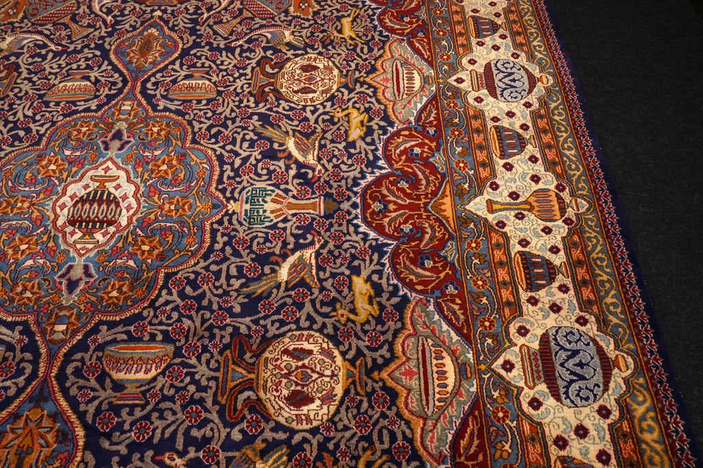 Kaschmar Teppich 390 x 293 cm Bilder Dunkelblau