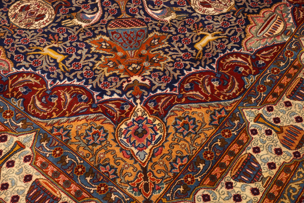 Kaschmar Teppich 390 x 293 cm Bilder Dunkelblau