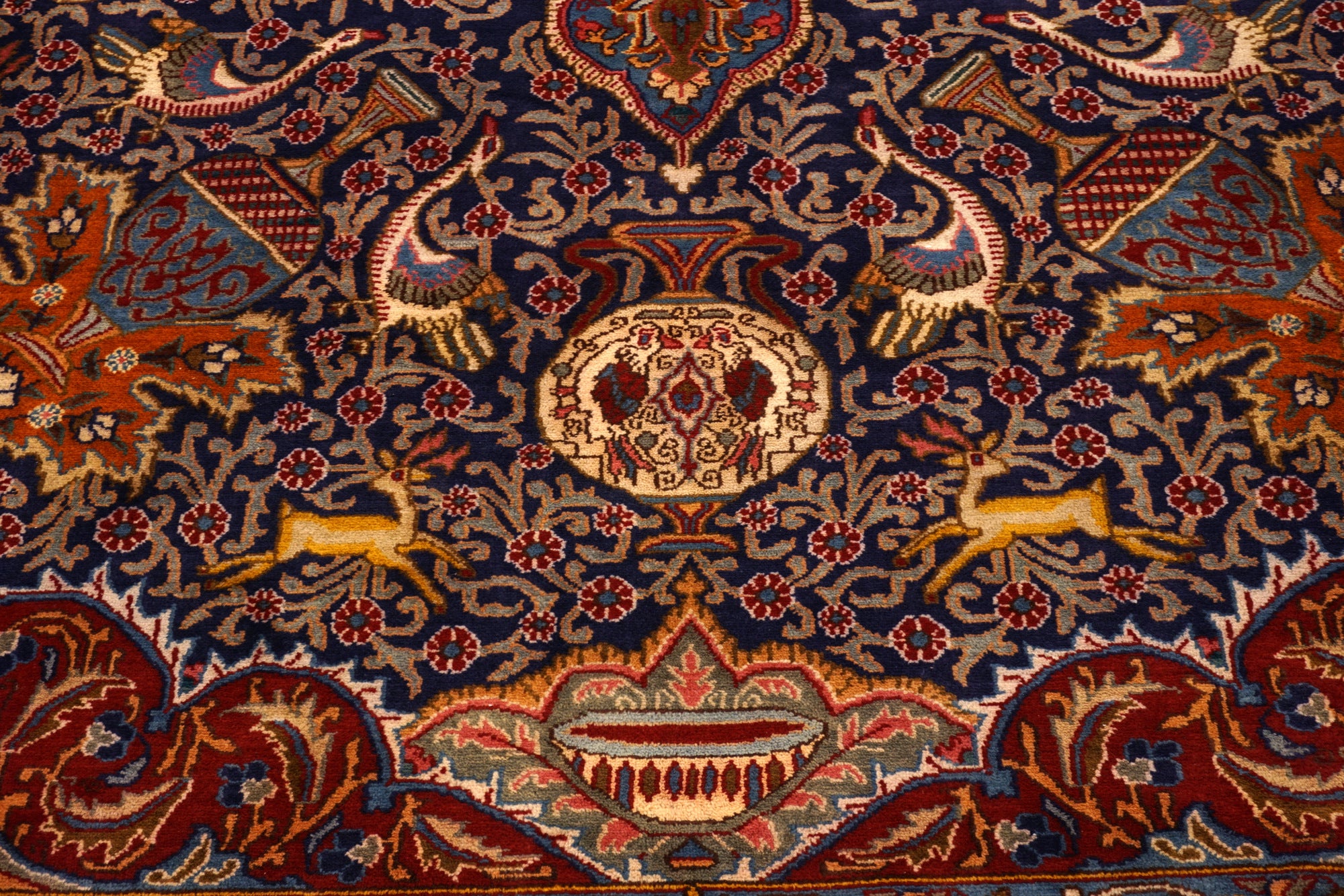 Kaschmar Teppich 390 x 293 cm Bilder Dunkelblau