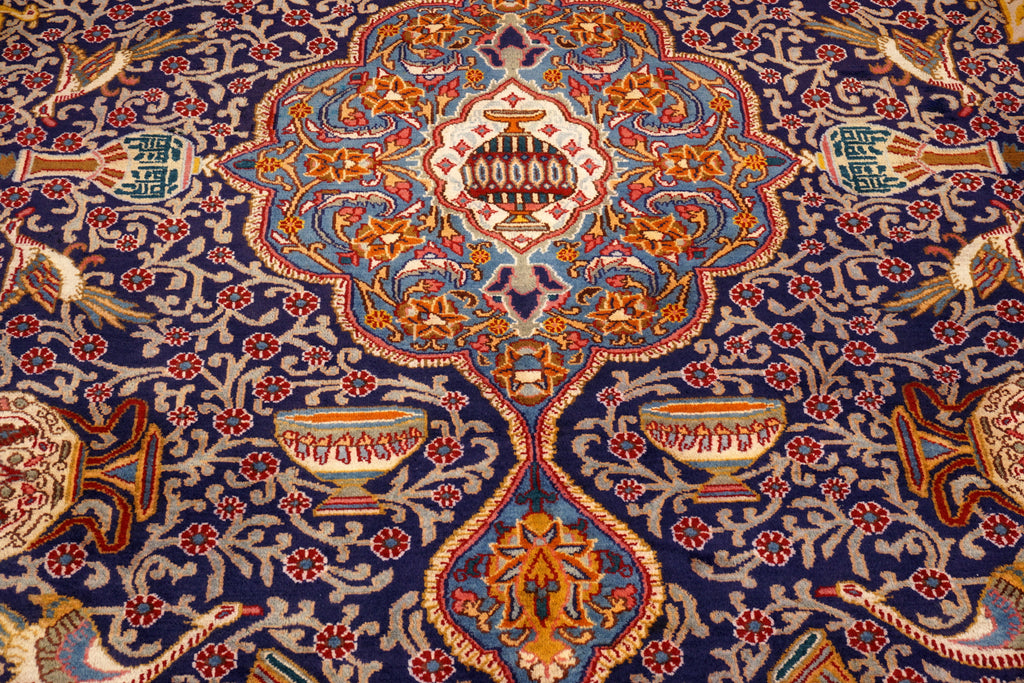 Kaschmar Teppich 390 x 293 cm Bilder Dunkelblau