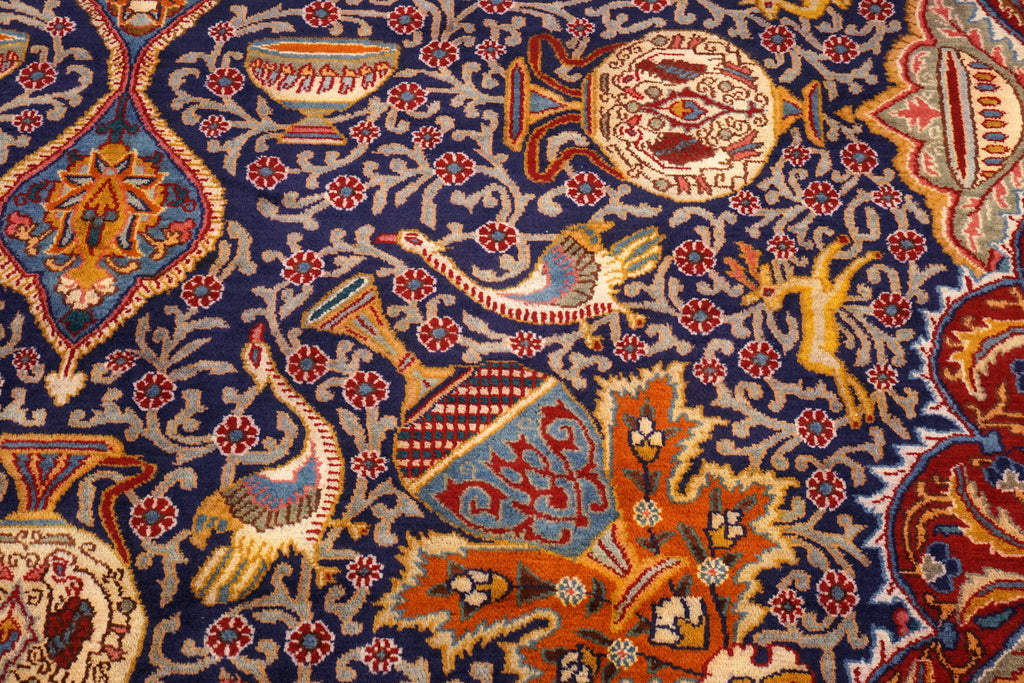 Kaschmar Teppich 390 x 293 cm Bilder Dunkelblau