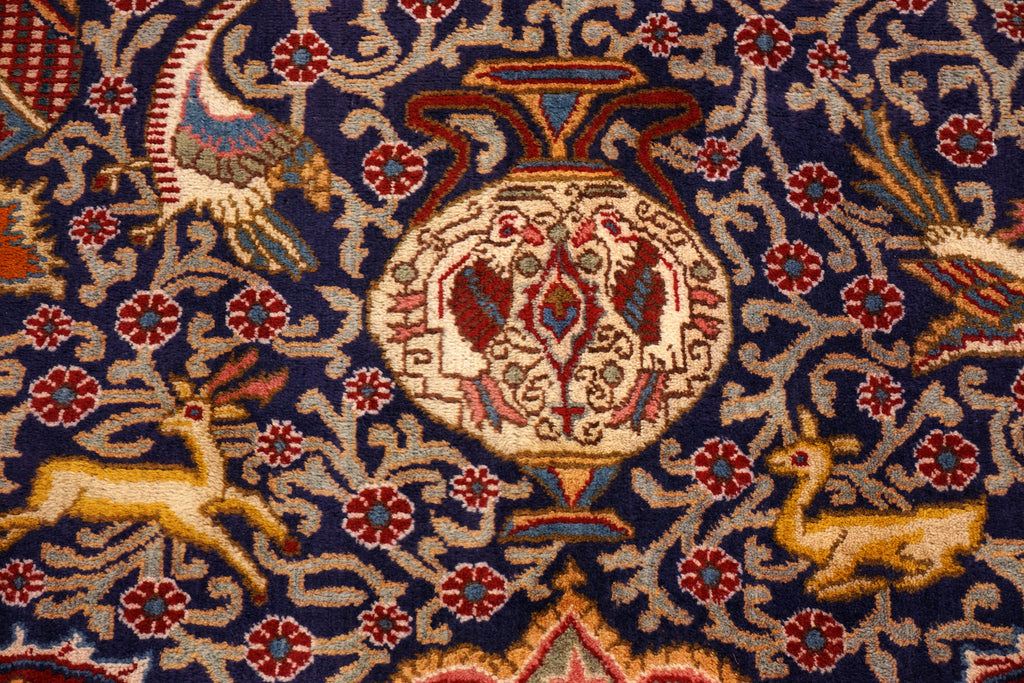 Kaschmar Teppich 390 x 293 cm Bilder Dunkelblau