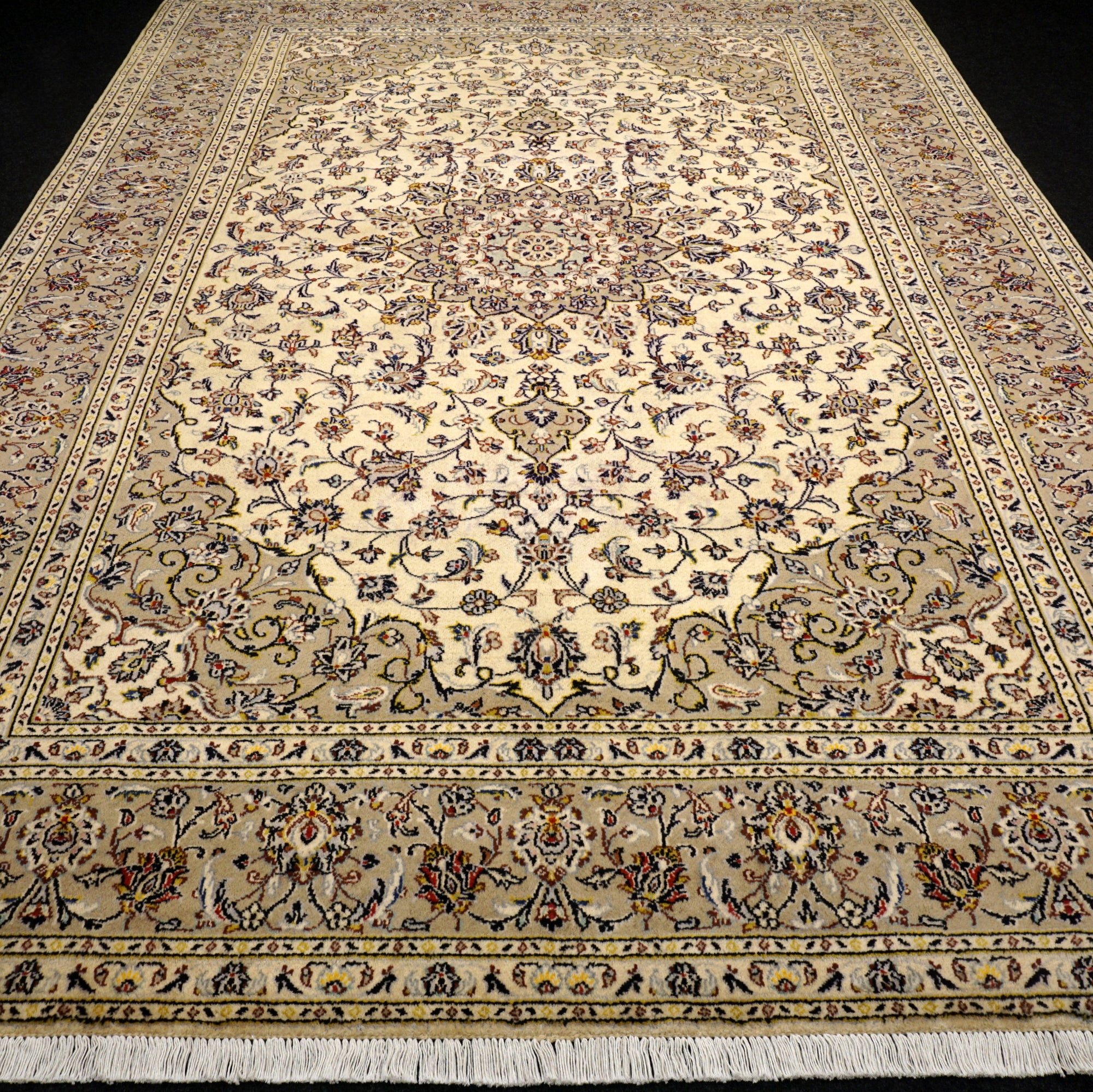 Keschan Teppich 348 x 251 cm Keshan Beige Perserteppich