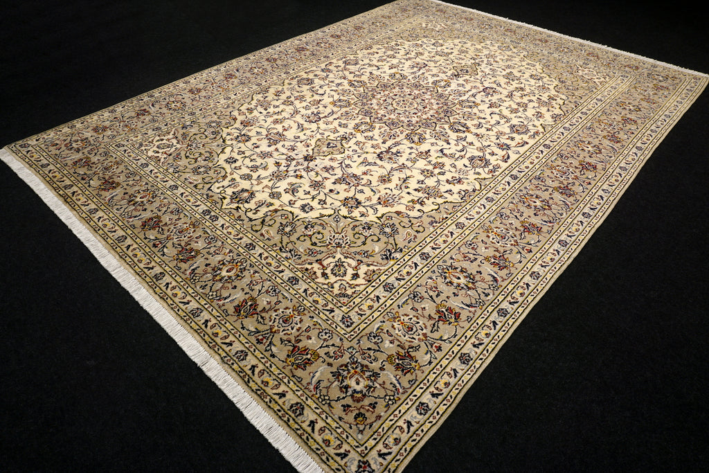 Keschan Teppich 348 x 251 cm Keshan Beige Perserteppich