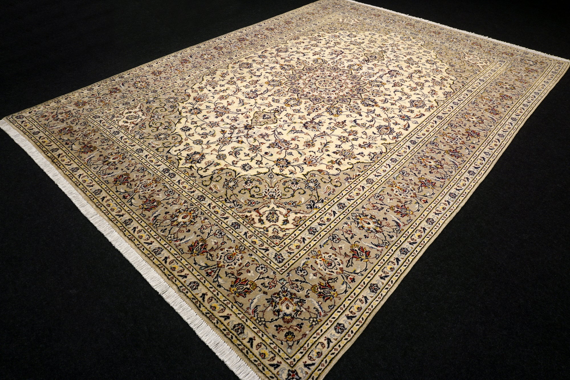 Keschan Teppich 348 x 251 cm Keshan Beige Perserteppich